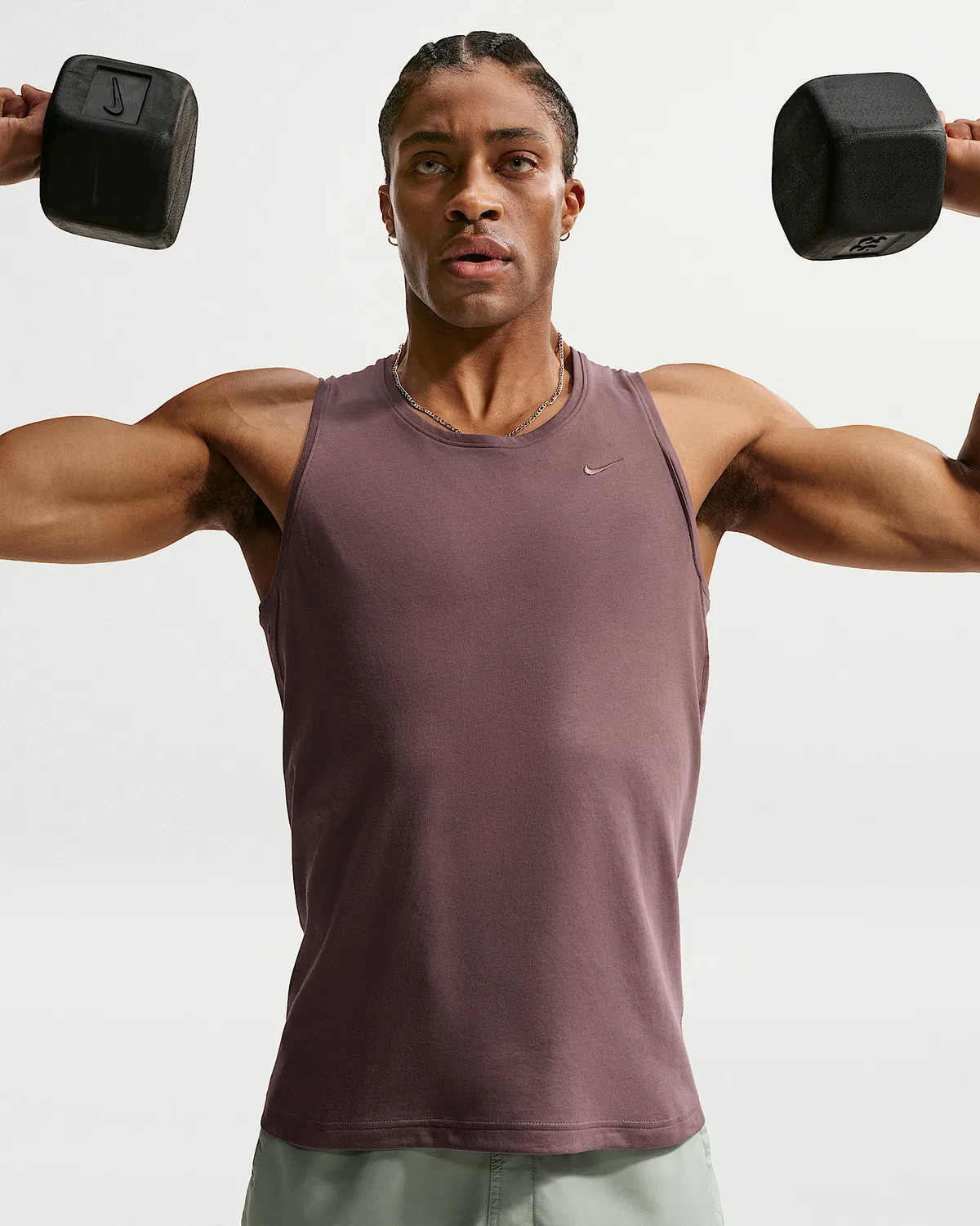 Мужской тренировочный топ Nike Dri-FIT Versatile Tank Primary, Tattoo/Black — фото 3