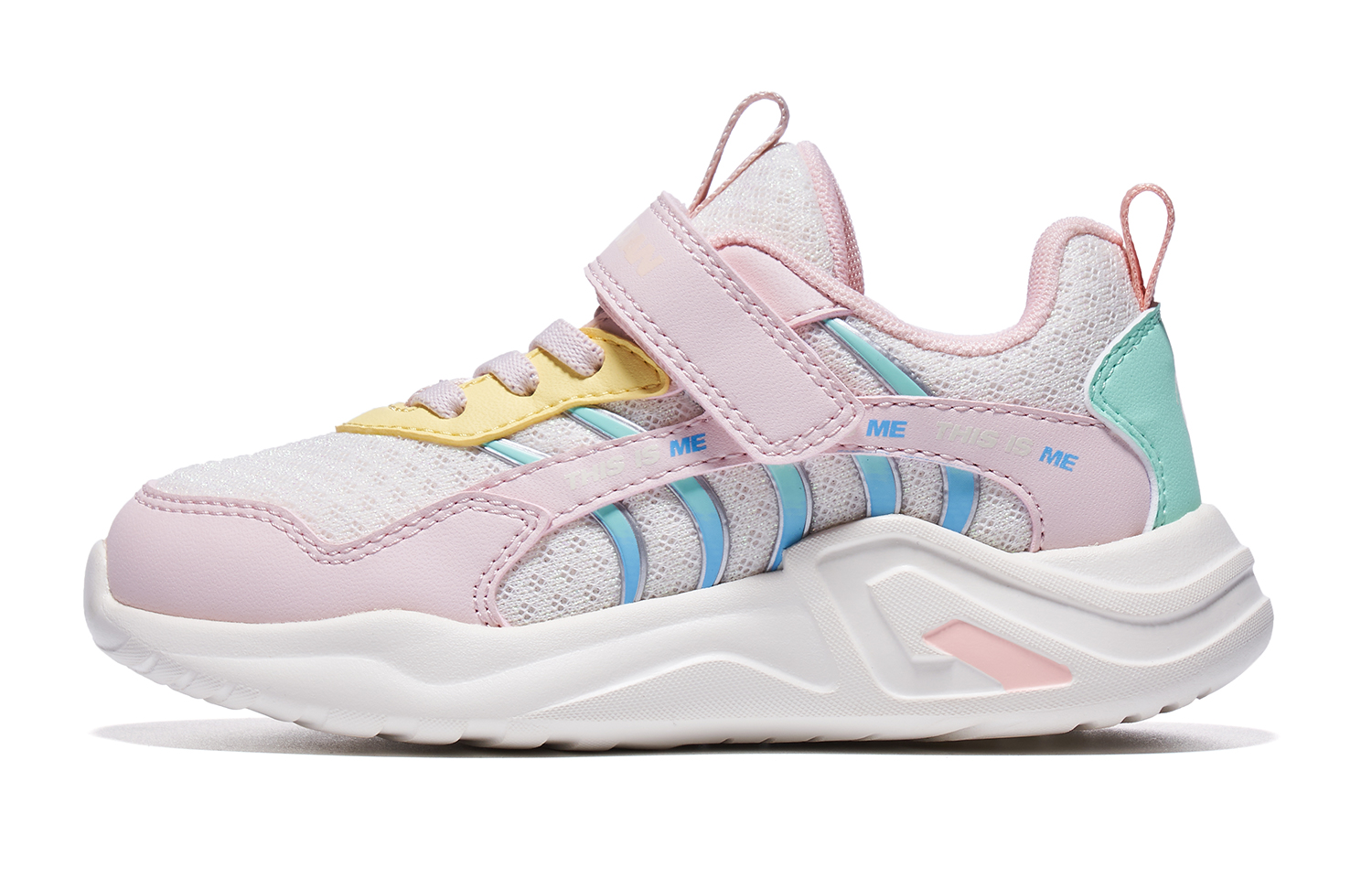 

QIAODAN Детские кроссовки с низким верхом, дышащие, противоскользящие, для детей 3–7 лет – кремово-розовый