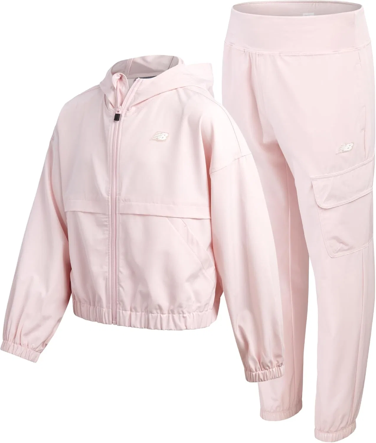 Детский спортивный костюм New Balance, куртка и джоггеры, Light Raspberry, 7-16