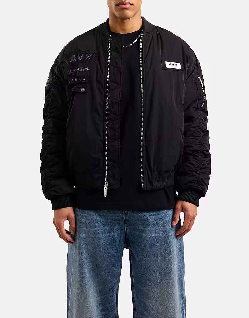 

Куртка-бомбер AVX Apex MA1 с длинными рукавами черного цвета Avirex