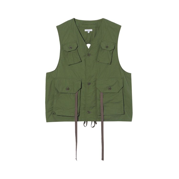 

Утепленный жилет Engineered Garments C-1 Field Vest 'Olive', зеленый