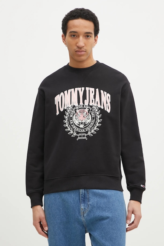 

Хлопковая толстовка Tommy Jeans, черный