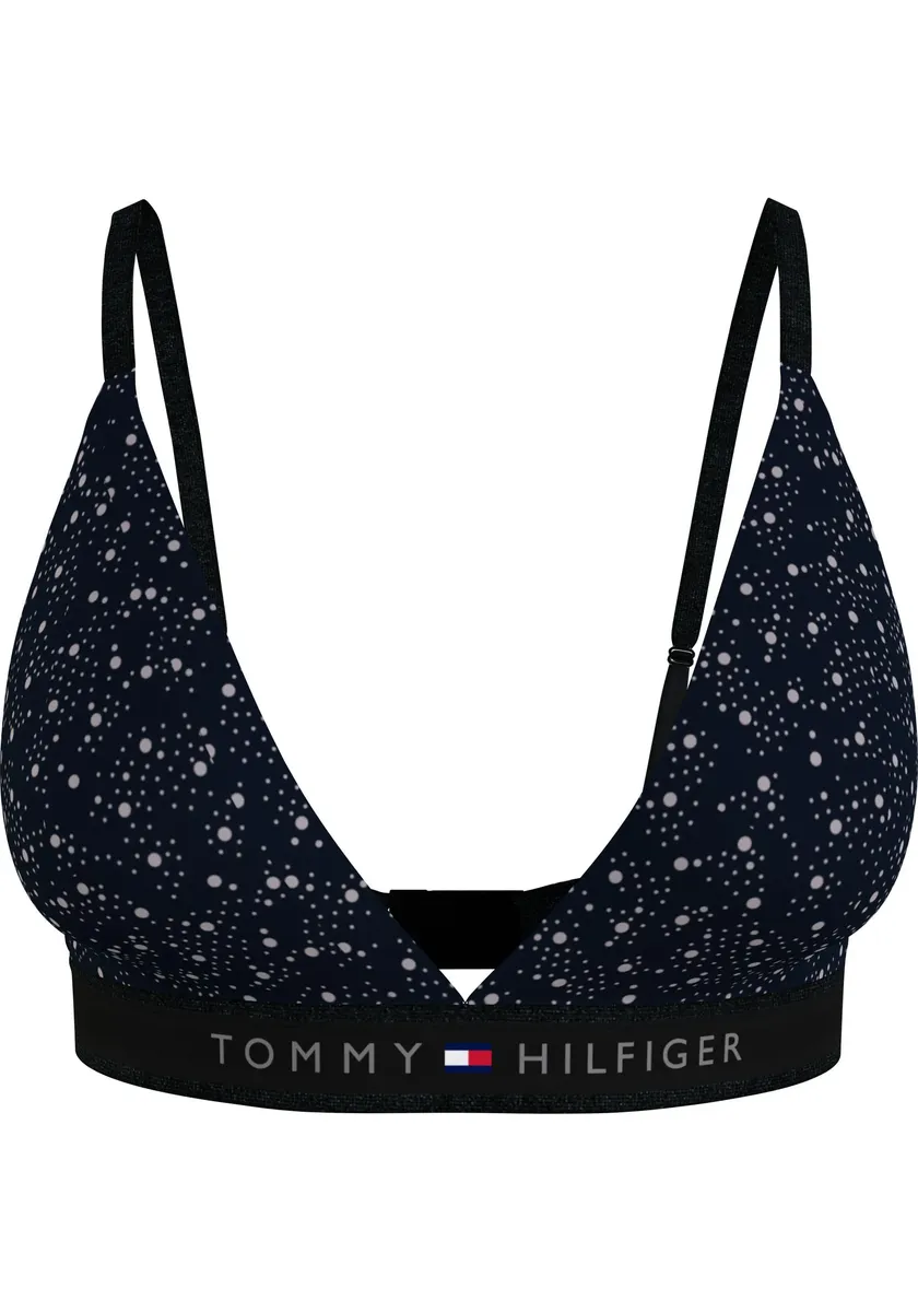 

Бюстгальтер без косточек Tommy Hilfiger Underwear "UNLINED TRIANGLE PRINT", с модным поясом с логотипом и этикеткой-флажком, черный