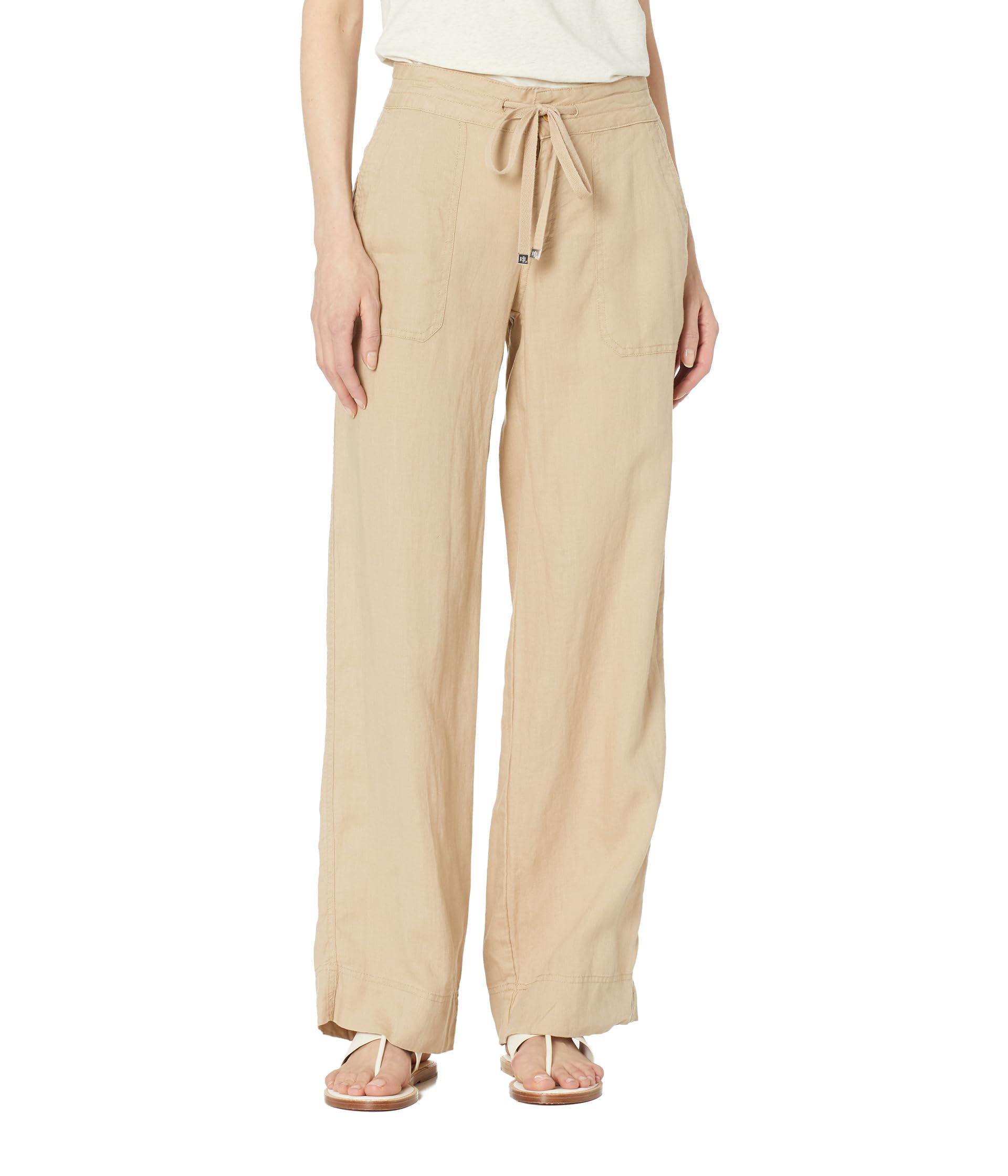 

Брюки Lauren Ralph Lauren Linen Wide-Leg Pants, Birch Tan