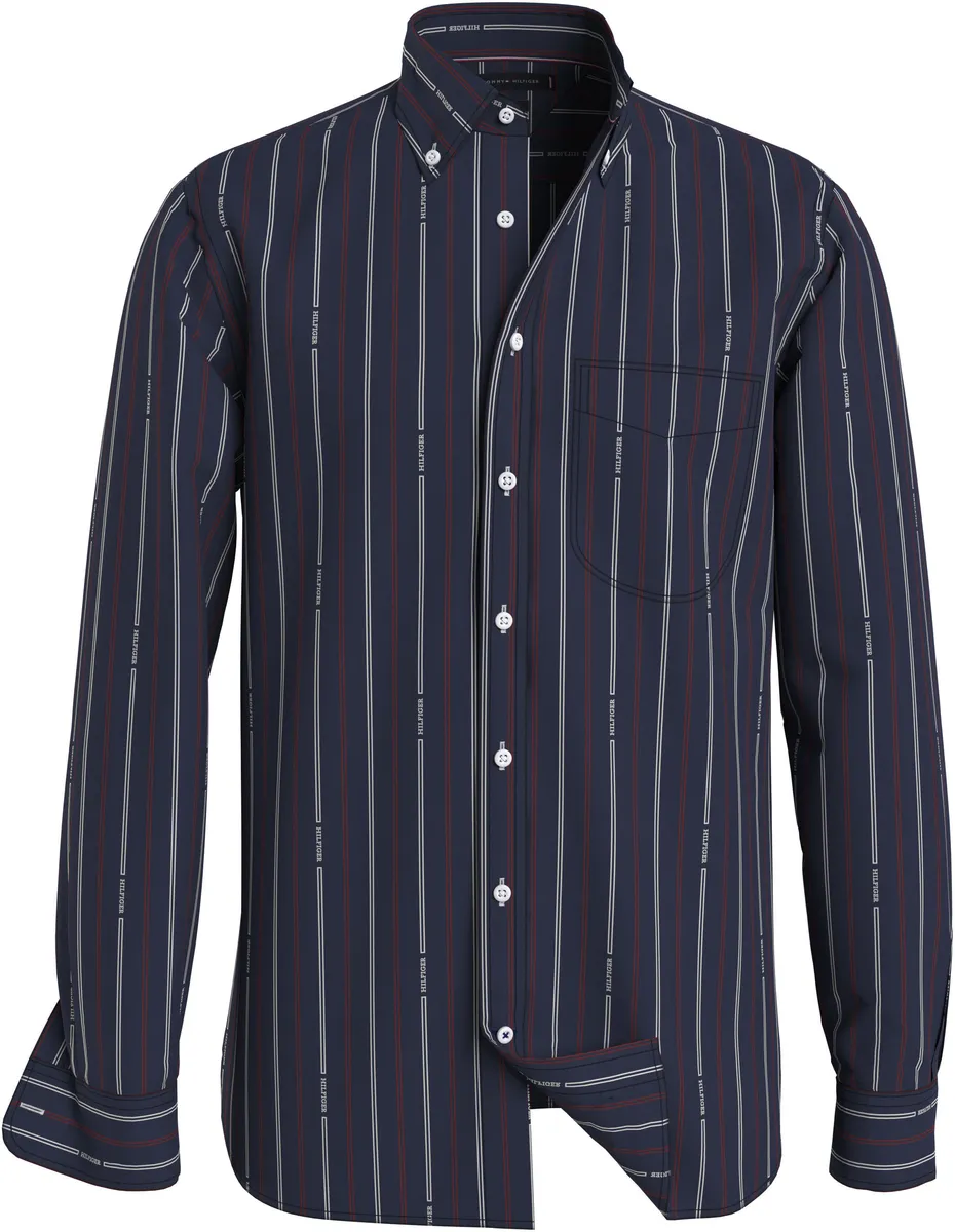 

Рубашка с длинными рукавами Tommy Hilfiger "HILFIGER DOUBLE STP RF SHIRT", синий