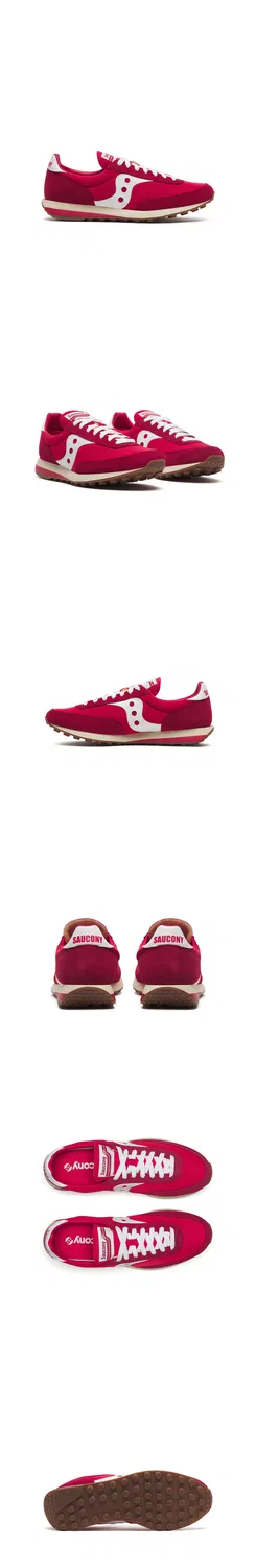 Унисекс низкие кроссовки Trainer 80 Red/White от Saucony — фото 2