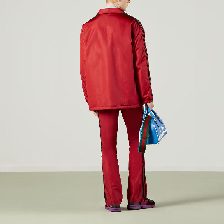 Повседневные брюки Adidas X Gucci мужские, красные — фото 3