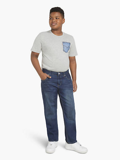 

511 Husky Slim Fit Eco Performance Джинсы Большие Мальчики 8-20 Levi's, цвет Resiliant Blue - Dark Wash