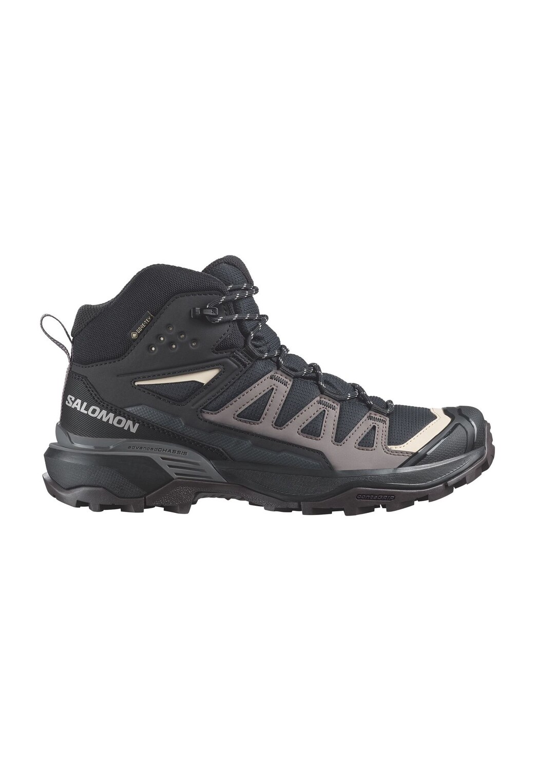 Кроссовки X Ultra 360 Mid GTX, водонепроницаемые, дышащие, женские Salomon, цвет Black/ Plum Kitte — фото 2