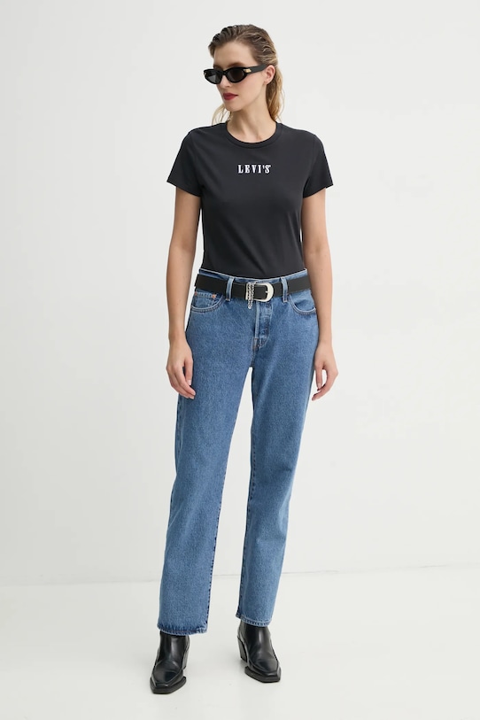 Хлопковая футболка THE PERFECT TEE Levi'S, черный — фото 2