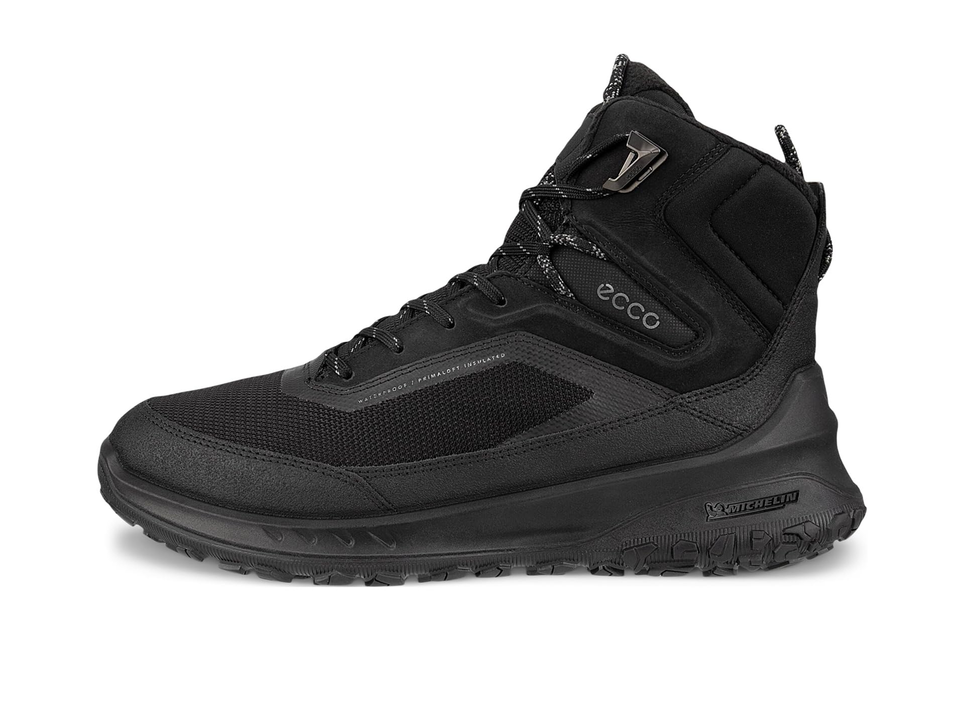 Ботинки ECCO Sport Ultra Terrain Waterproof Mid Warm Hiking Boots, цвет Black/Black Nubuck/Primaloft — фото 3