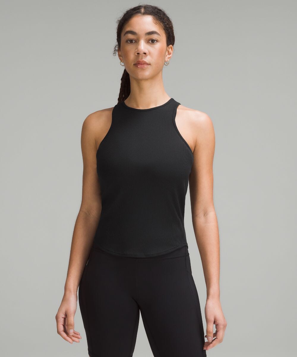 

Майка для йоги из модального шелка с закручивающейся спинкой Lululemon, черный
