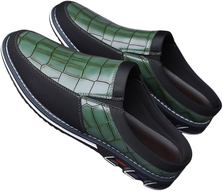 

HCHCTRY Мужские босоножки больших размеров в винтажном ретро-стиле с вырезами, удобные, с нескользящей микрофибровой верхней частью, прочные тапочки, мужская обувь для улицы, зеленый