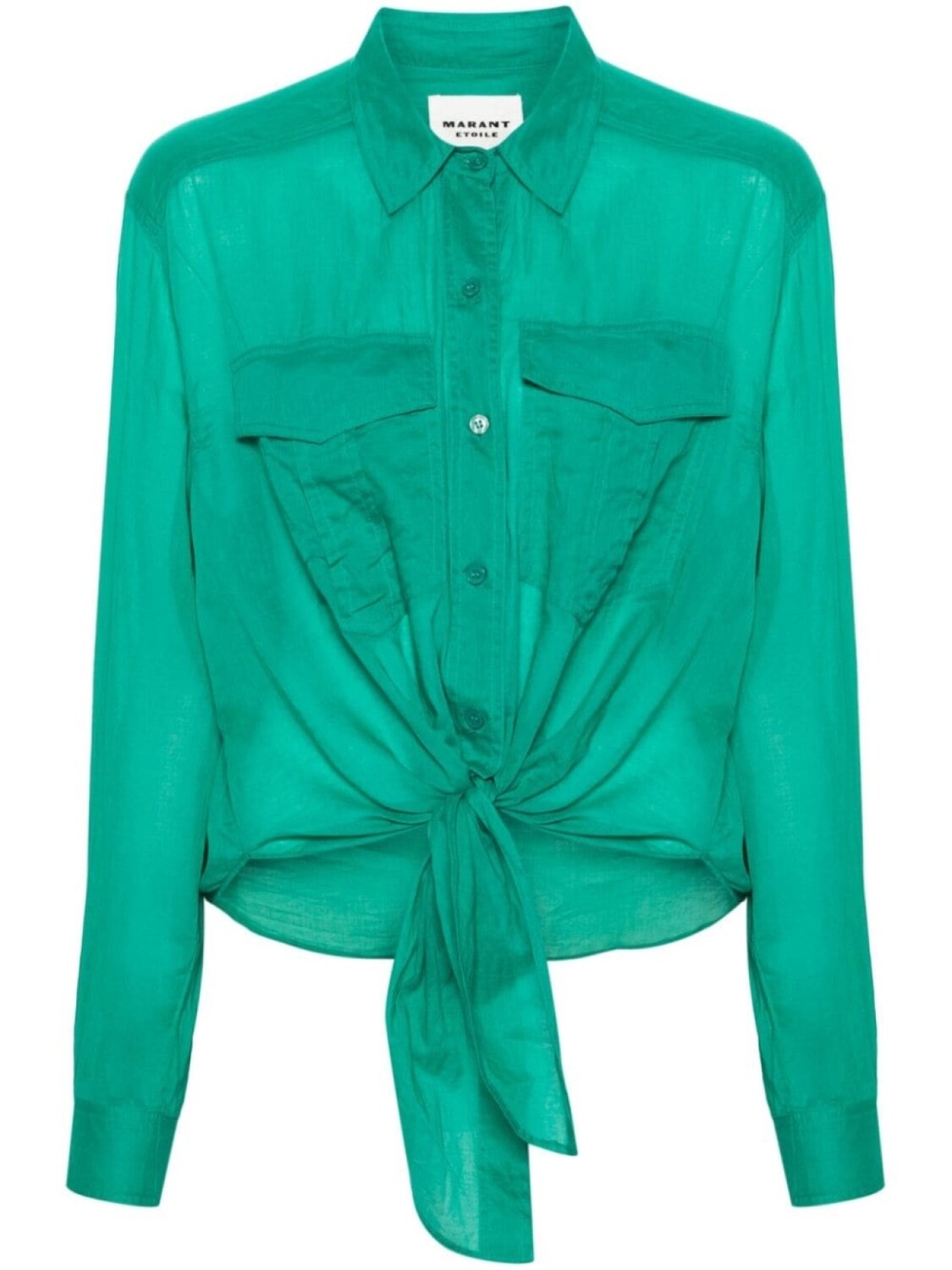 

Marant Étoile рубашка Nath из органического хлопка, зеленый