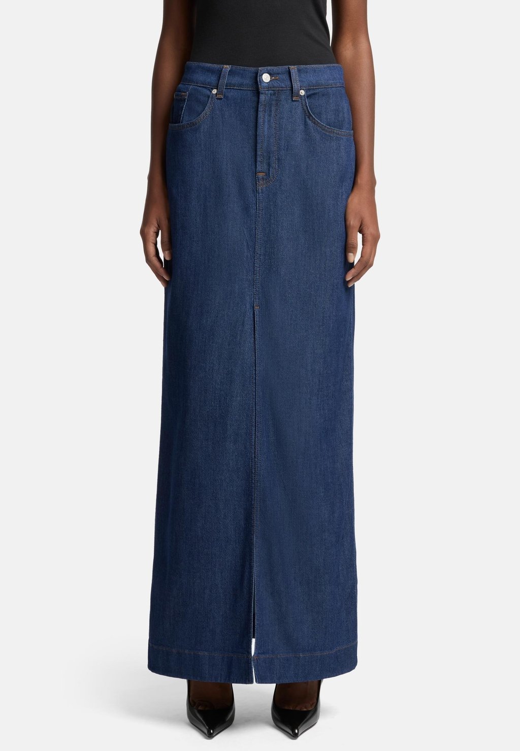 

Юбка макси LIGHTWEIGHT 7 for all mankind, темно-синий