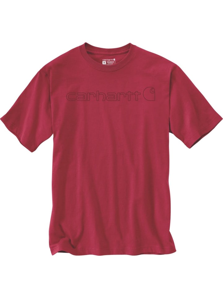 

Футболка Core Logo S/S 103361 красного цвета CARHARTT, Красный, Футболка Core Logo S/S 103361 красного цвета CARHARTT