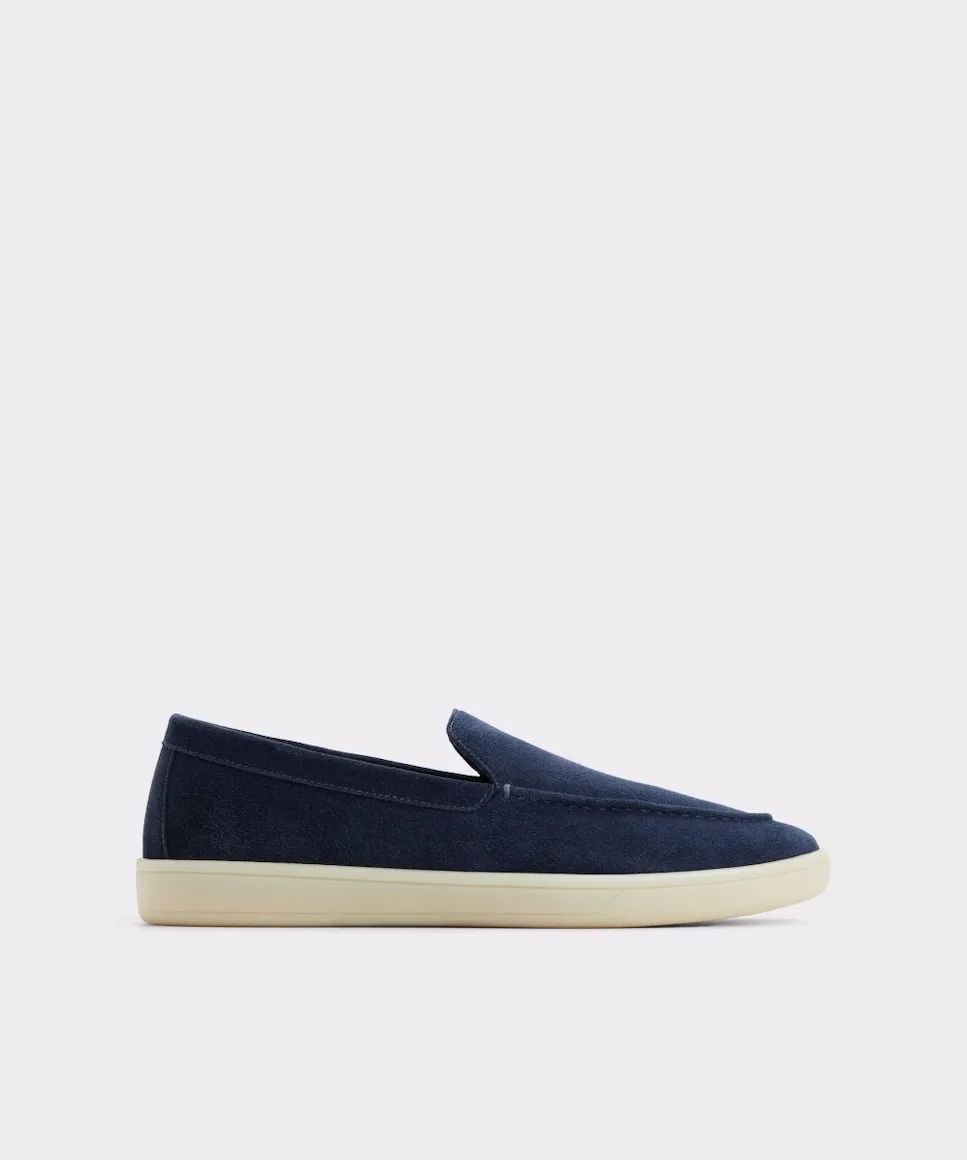 

Мужские мокасины из кожи с круглым носком Aldo, темно-синий