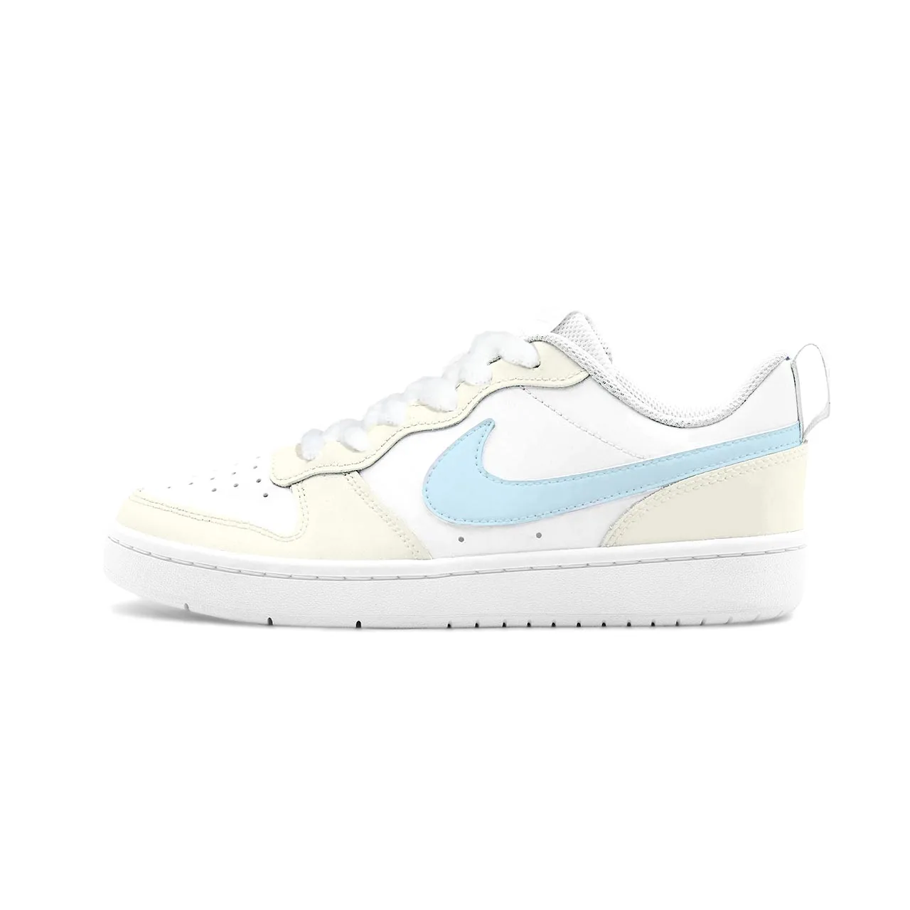 Court Borough 2 Butter Bubble Кожаные Амортизирующие Устойчивые к истиранию и скольжению низкие кроссовки для скейтбординга Unisex Nike, желтый