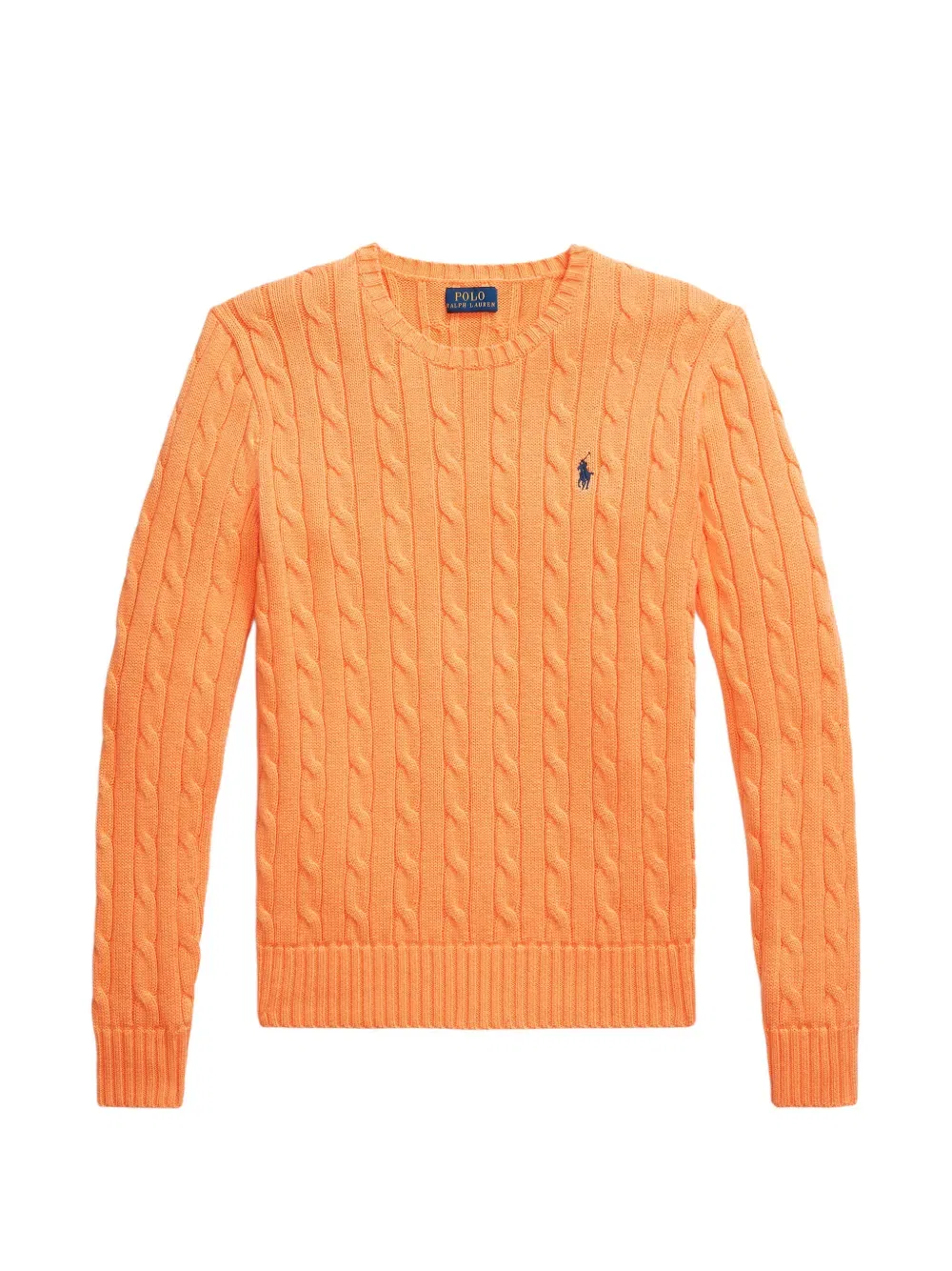 Свитер крупной вязки с круглым вырезом Polo Ralph Lauren, оранжевый