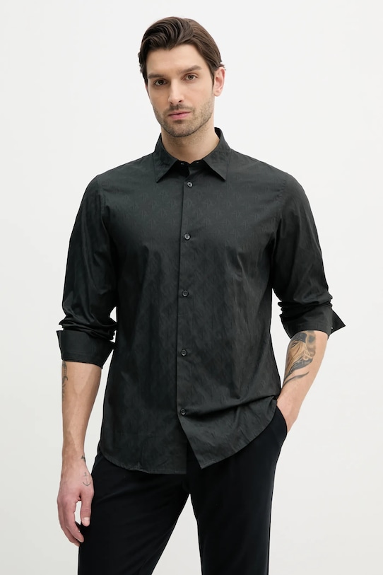 

Хлопковая рубашка Armani Exchange, зеленый