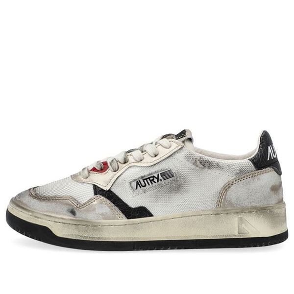 Кроссовки low super vintage mesh sneakers 'white black' Autry, белый