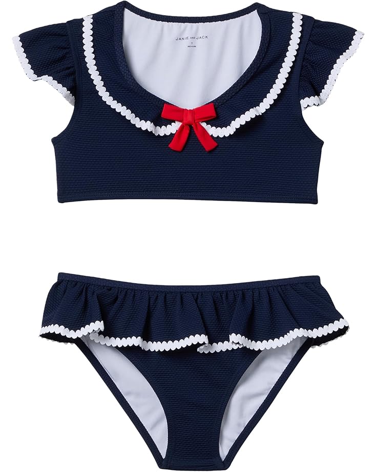 

Купальник Janie and Jack Ric Rac Two Piece Swim, цвет Navy Blue