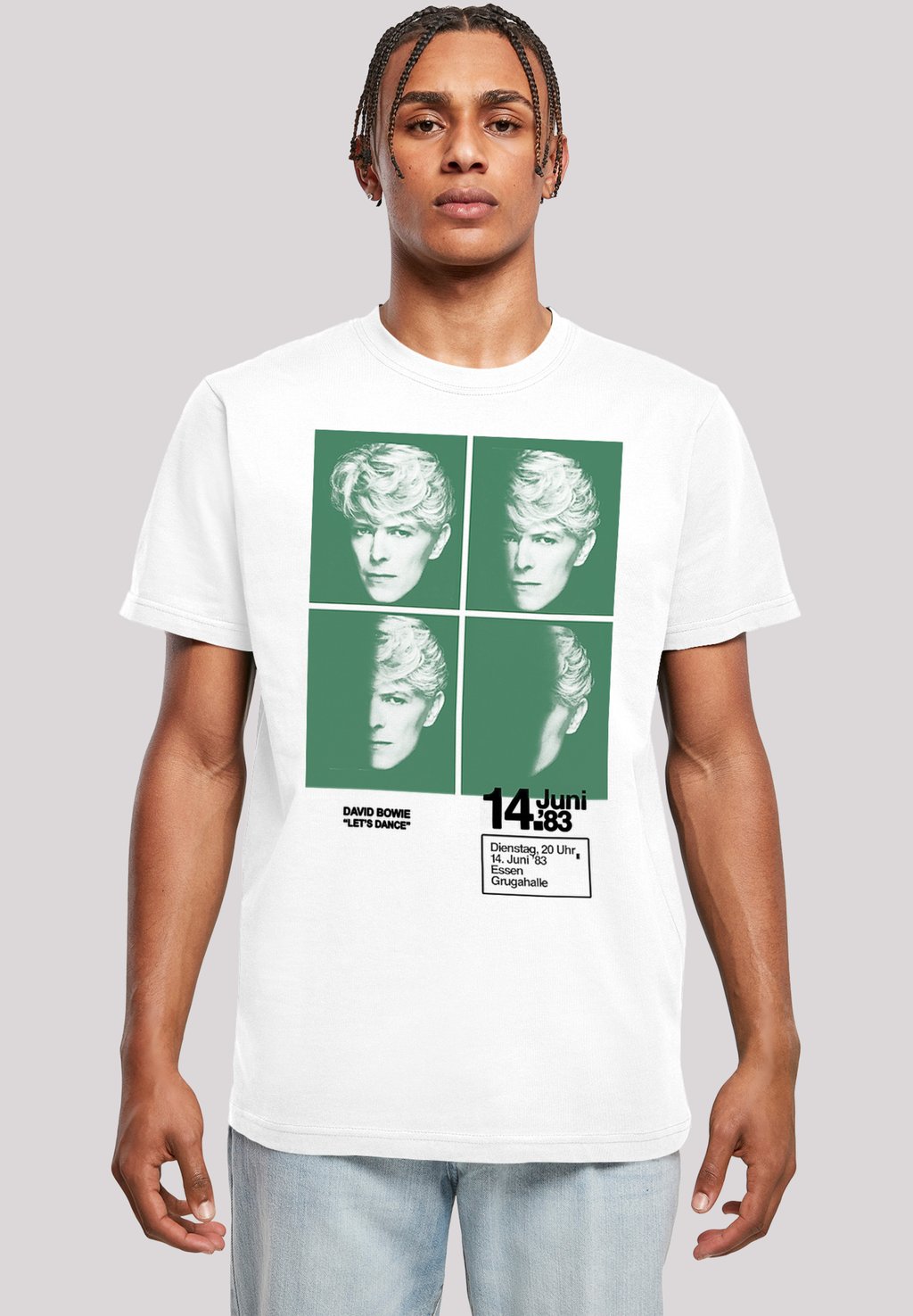 

Футболка с принтом DAVID BOWIE 1983 CONCERT POSTER F4NT4STIC, белый