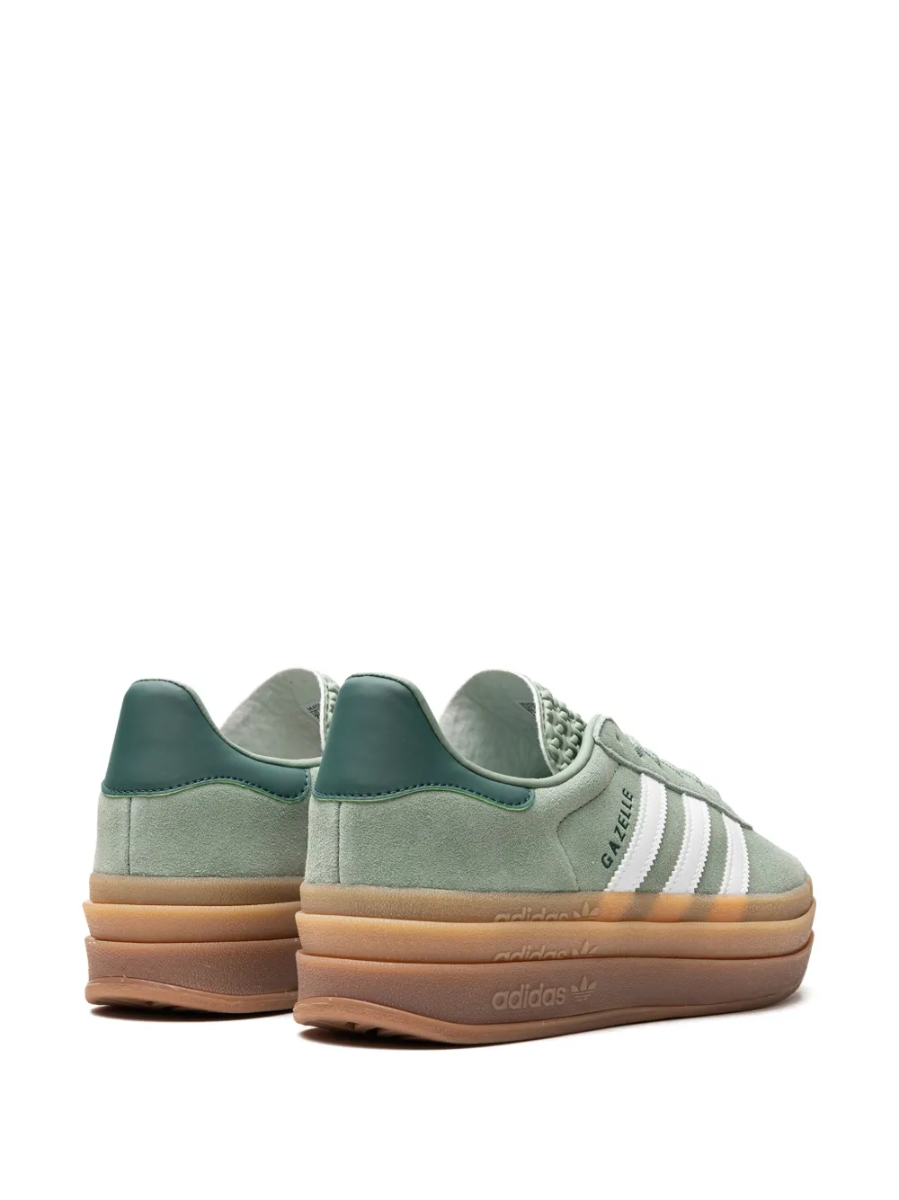 Кроссовки Gazelle Bold Silver Green Gum adidas, зеленый — фото 3