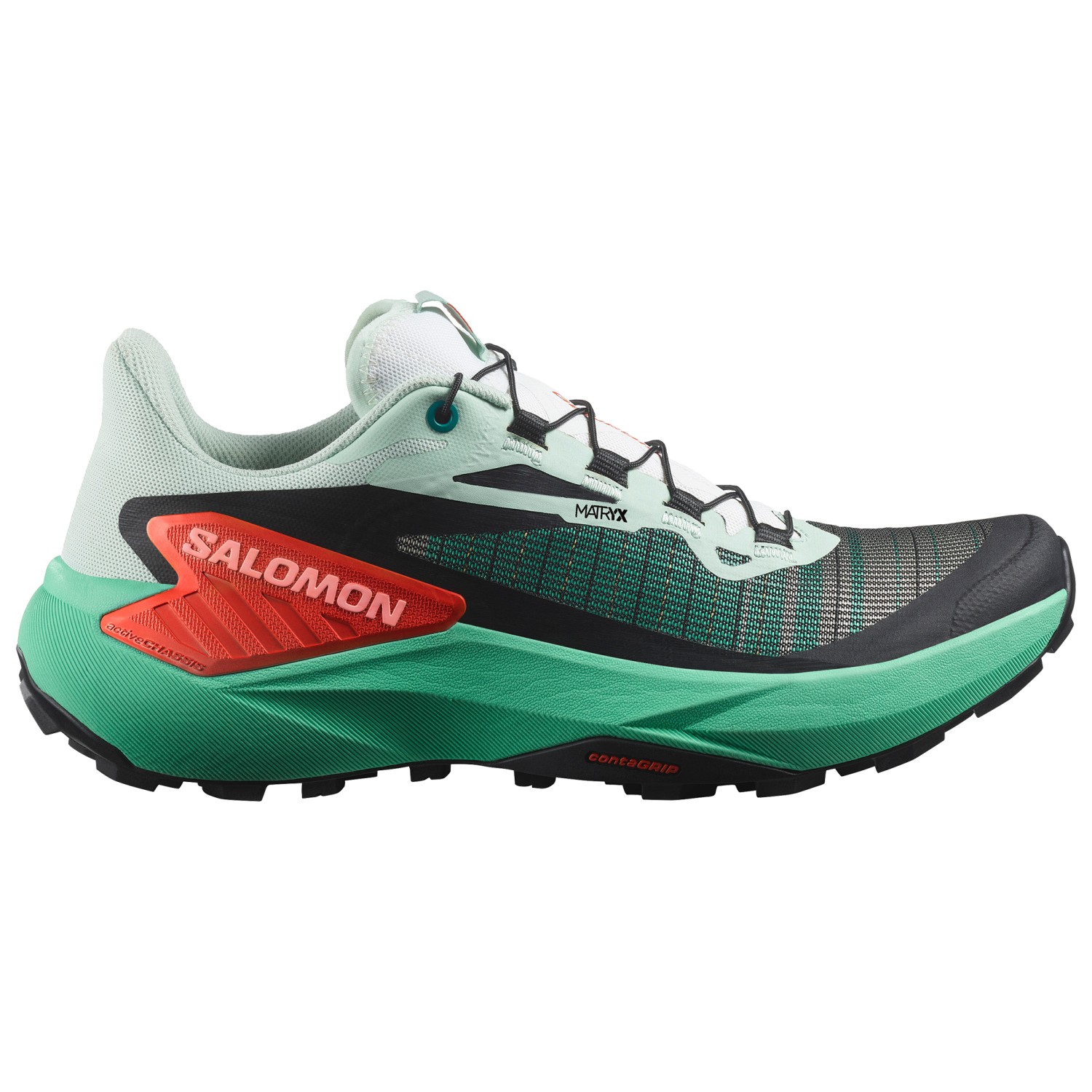 

Кроссовки для бега по пересеченной местности Salomon Genesis, цвет Bay/Electric Green/Cherry Tomato