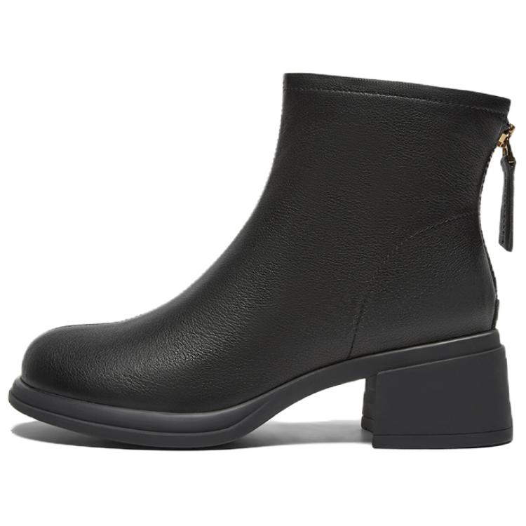BASTO Мягкие матовые романтичные женские ботильоны - черные, цвет Black — фото 3