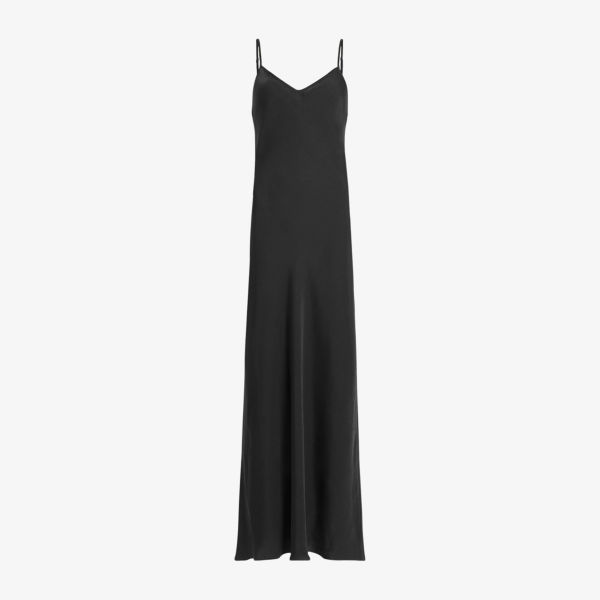 

Платье-комбинация Allsaints Bryony вязаное с V-образным вырезом, черный