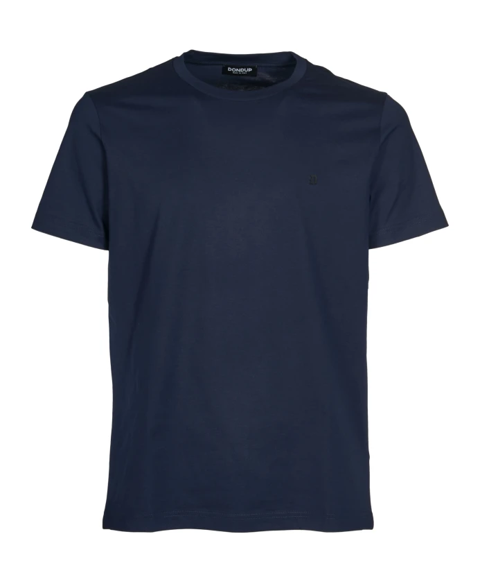 

Футболка с круглым вырезом, стандартного кроя, из трикотажа. Dondup, синий