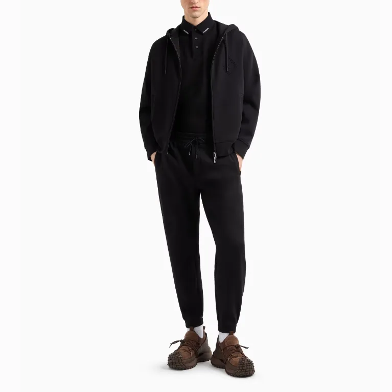 

Худи с тиснением логотипа EMPORIO ARMANI, черный