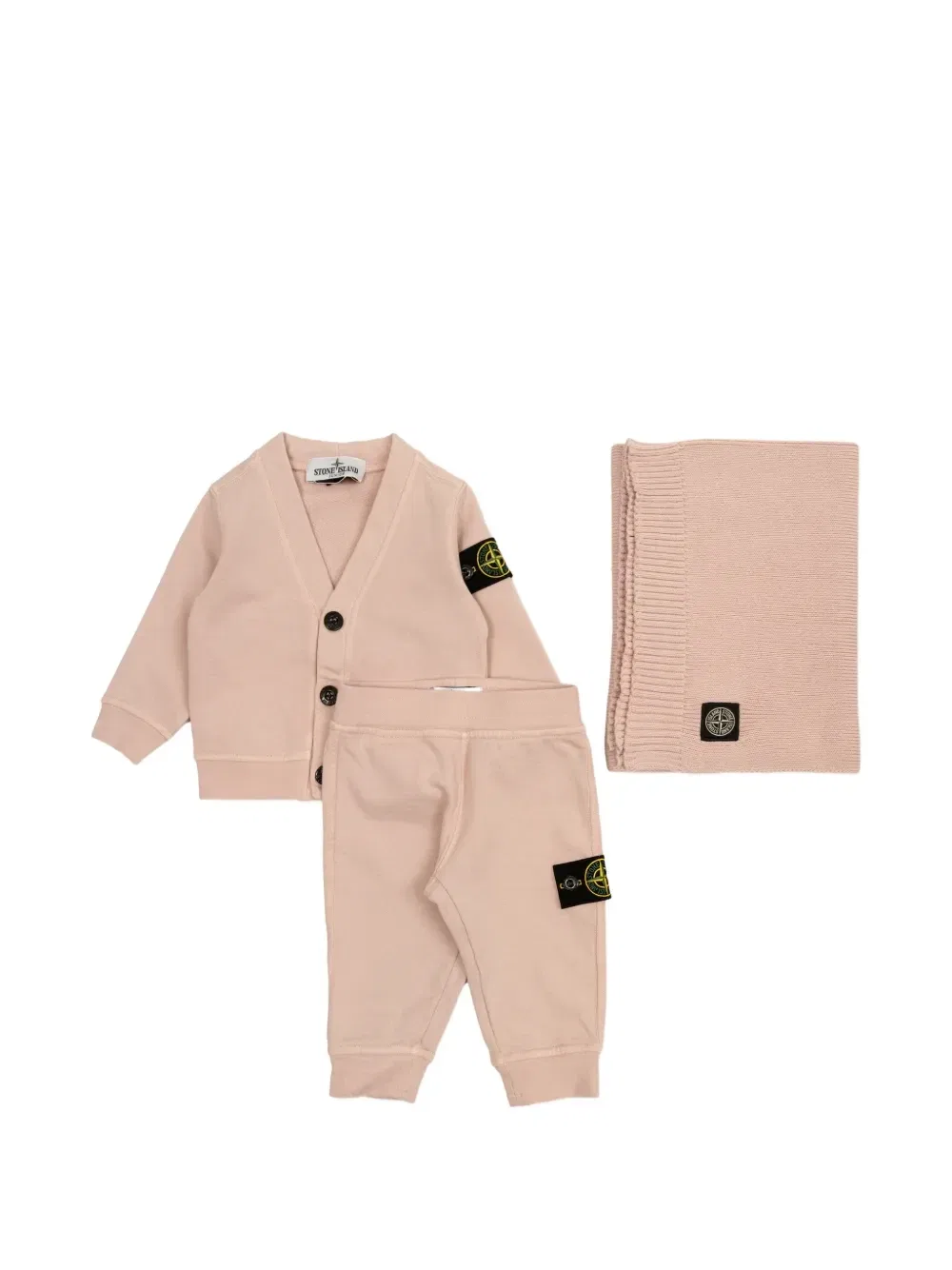 Брюки с нашивкой Stone Island Junior, розовый