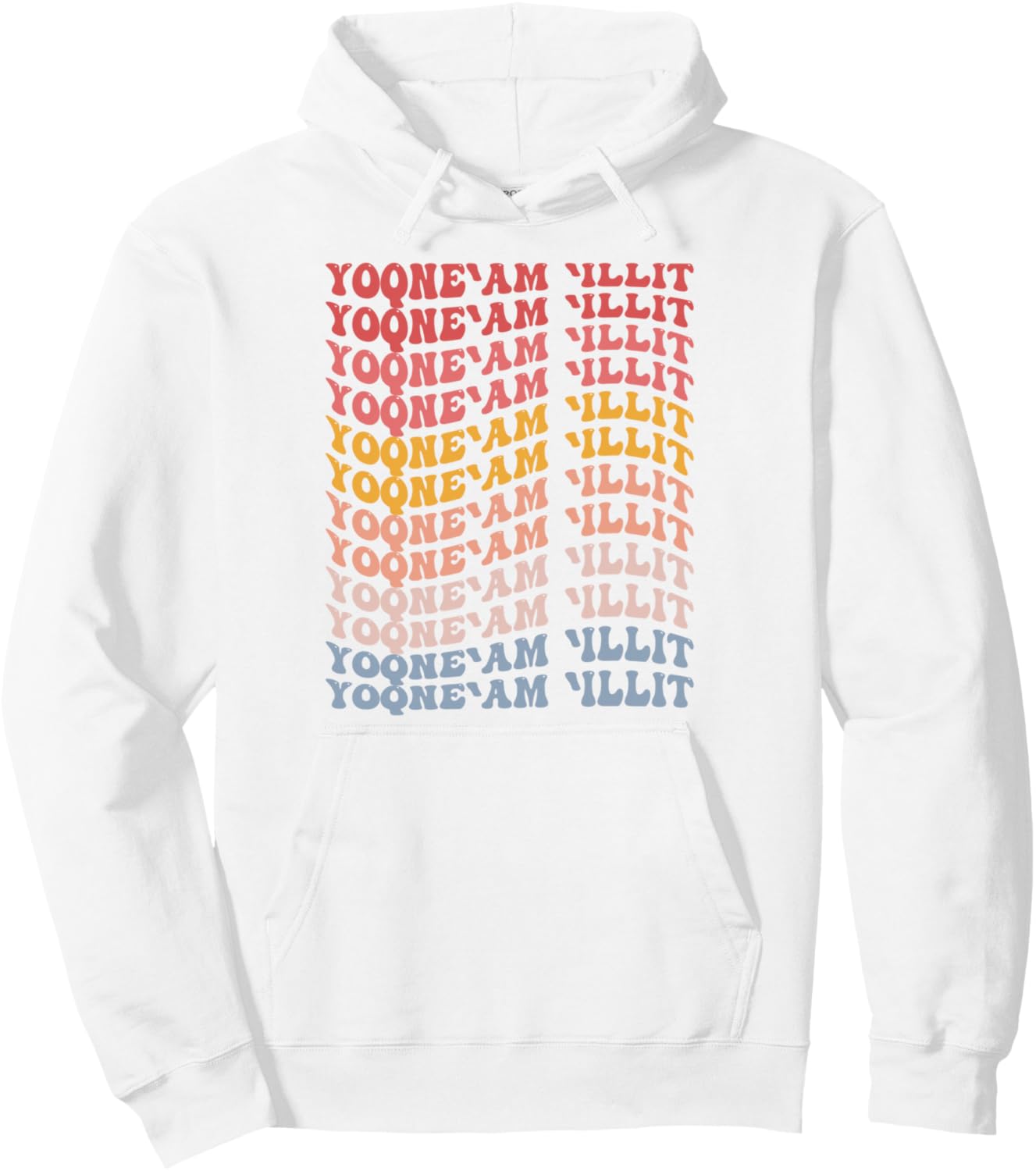 

Худи Yokneem Ilit City Groovy Retro Yoqneam Illit City Clothing, белый