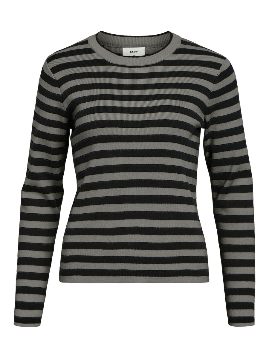 

Тонкий вязаный свитер OBJECT Sweater OBJester, цвет smoke grey