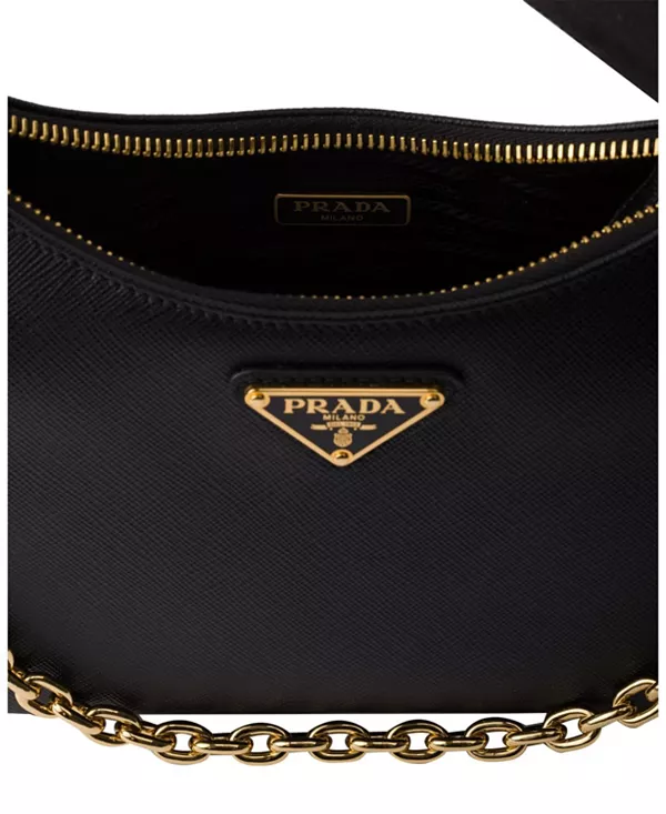 Сумка Re-Edition 2005 из сафьяновой кожи Prada, черный — фото 3
