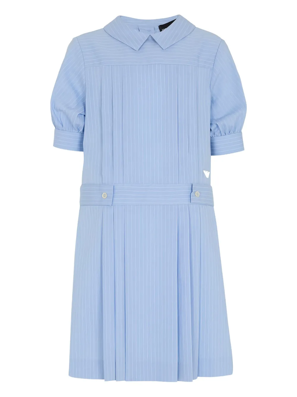

Платье в полоску с плиссировкой Emporio Armani Kids, синий