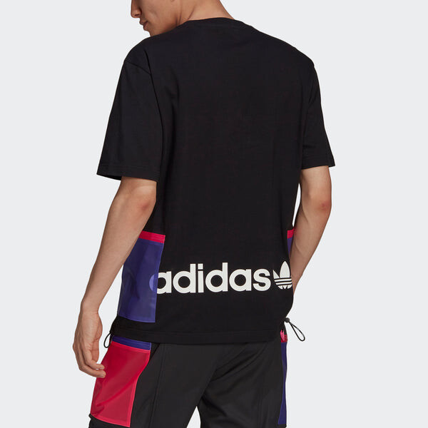 Футболка оригинальные мужские g спортивные с принтом короткий рукав Adidas, черный — фото 3