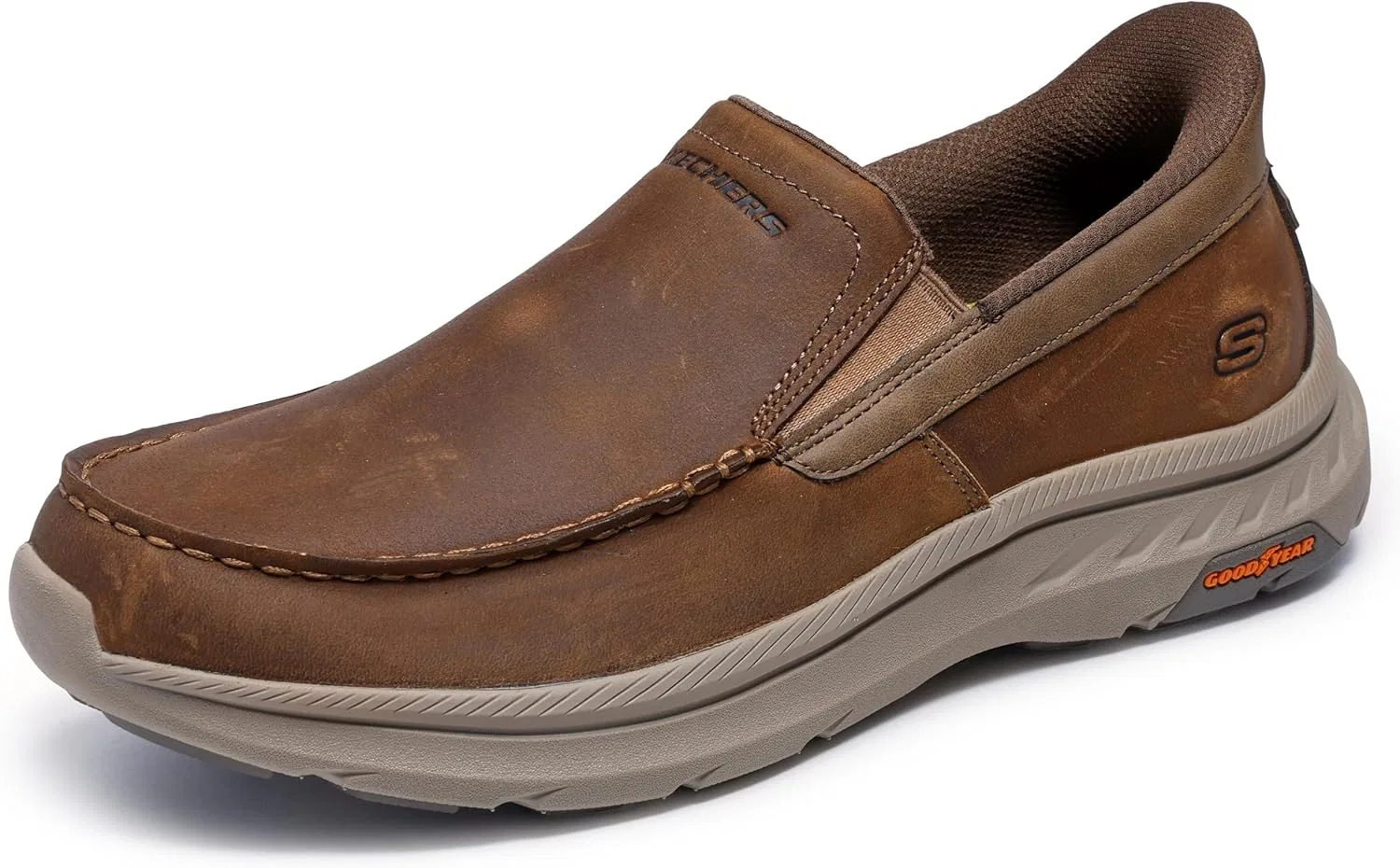 Мужские кроссовки Skechers Pollard - OsgoodMoc Toe, Desert Beige