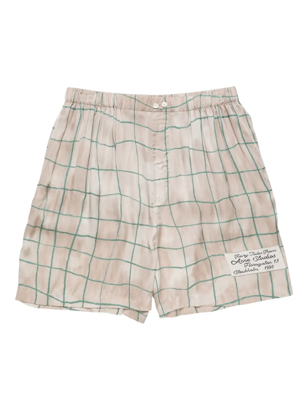 

Шорты в клетку Acne Studios, розовый