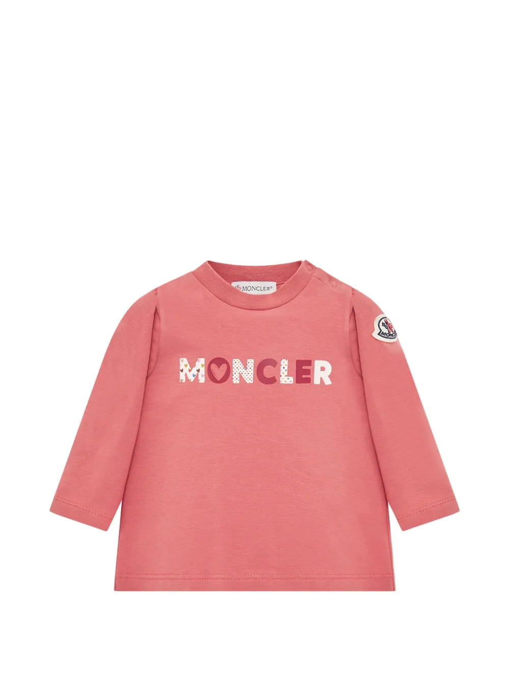 

Футболка с длинными рукавами и логотипом Moncler Enfant, розовый