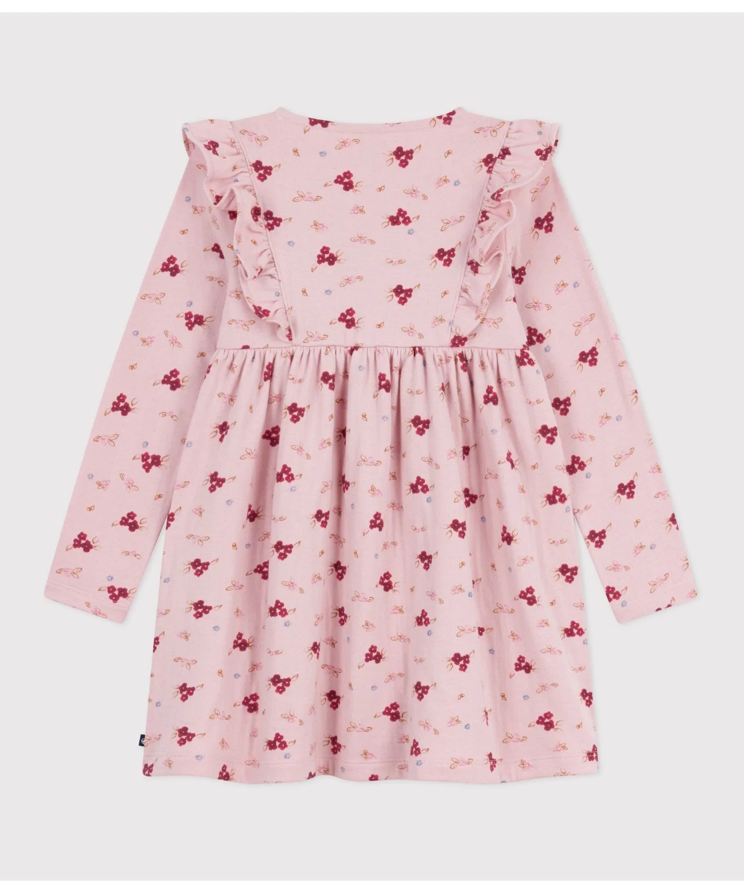 Детское платье Petit Bateau с цветочным принтом и рюшами — фото 2