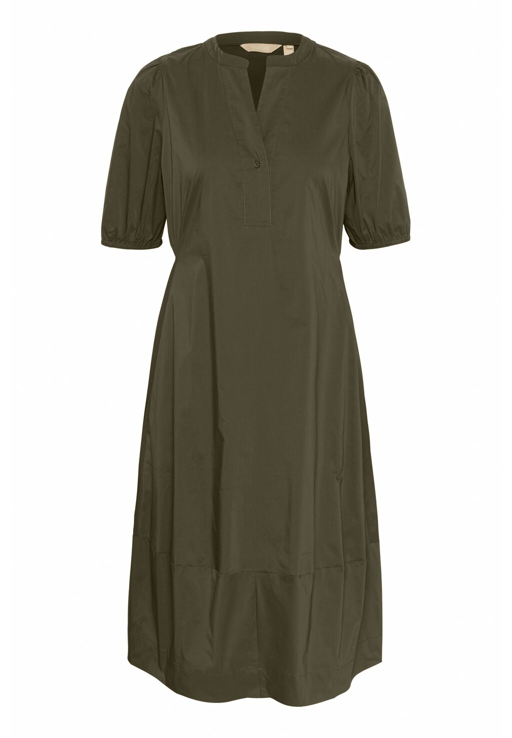 

Летнее платье Cuantoinett Ss Placket Culture, жженая олива