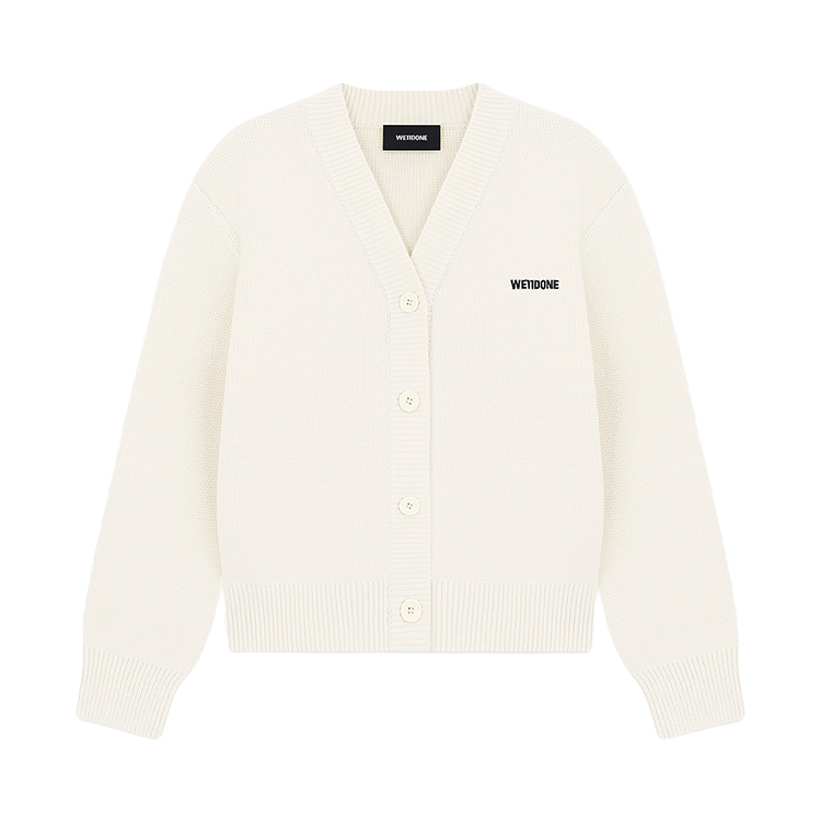 

Кардиган с V-образным вырезом WE11DONE, цвет айвори