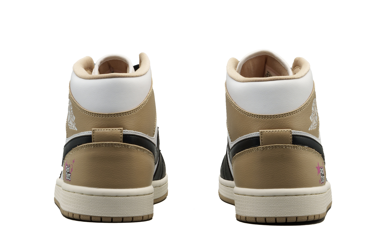 Кроссовки баскетбольные Unisex, высота Mid top, технология Air 1, амортизация, износостойкость, винтажный стиль Jordan, светло-коричневый — фото 4