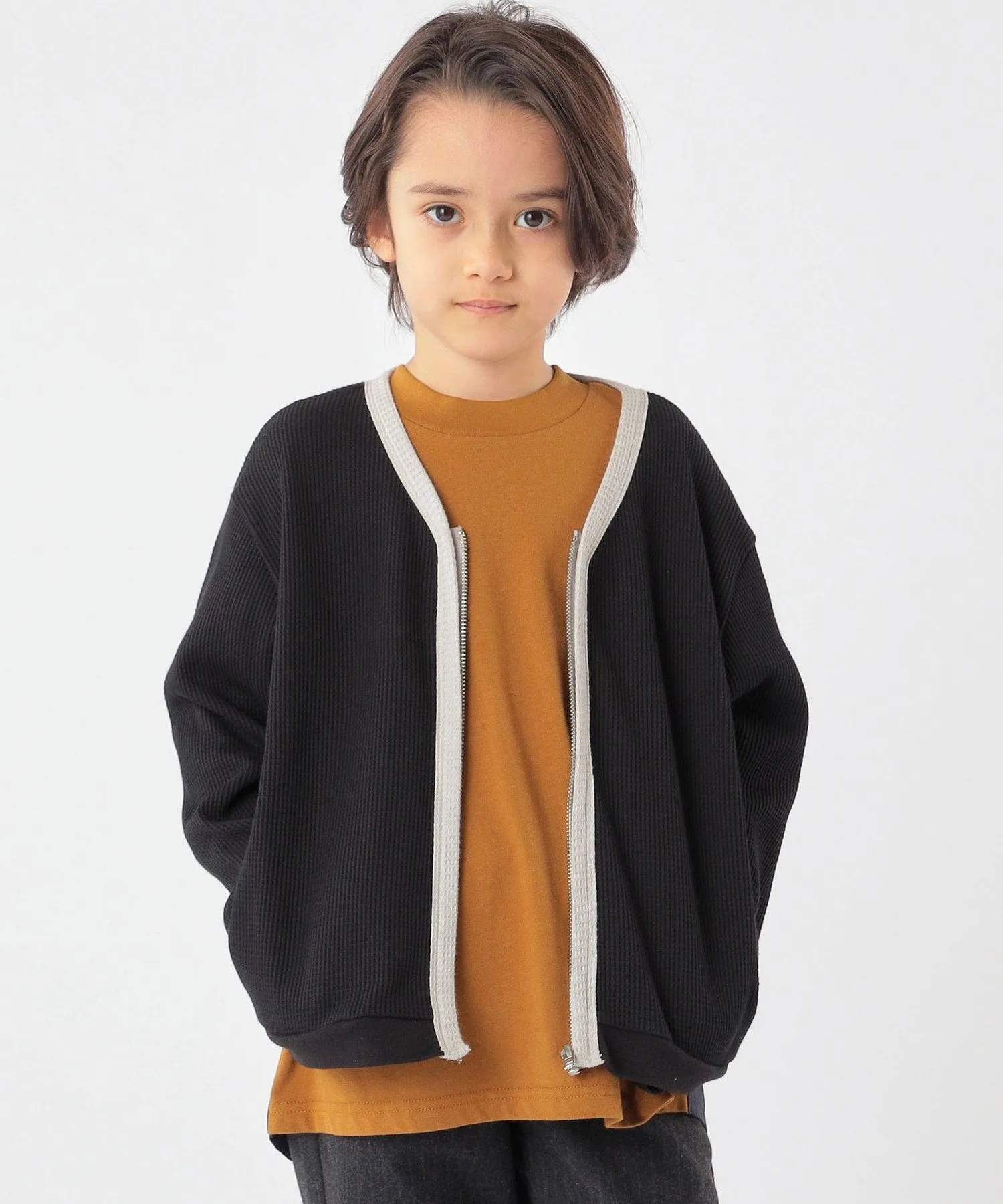 Детские кардиганы SHIPS: 100–130 см / Вафельный кардиган SHIPS KIDS, Black