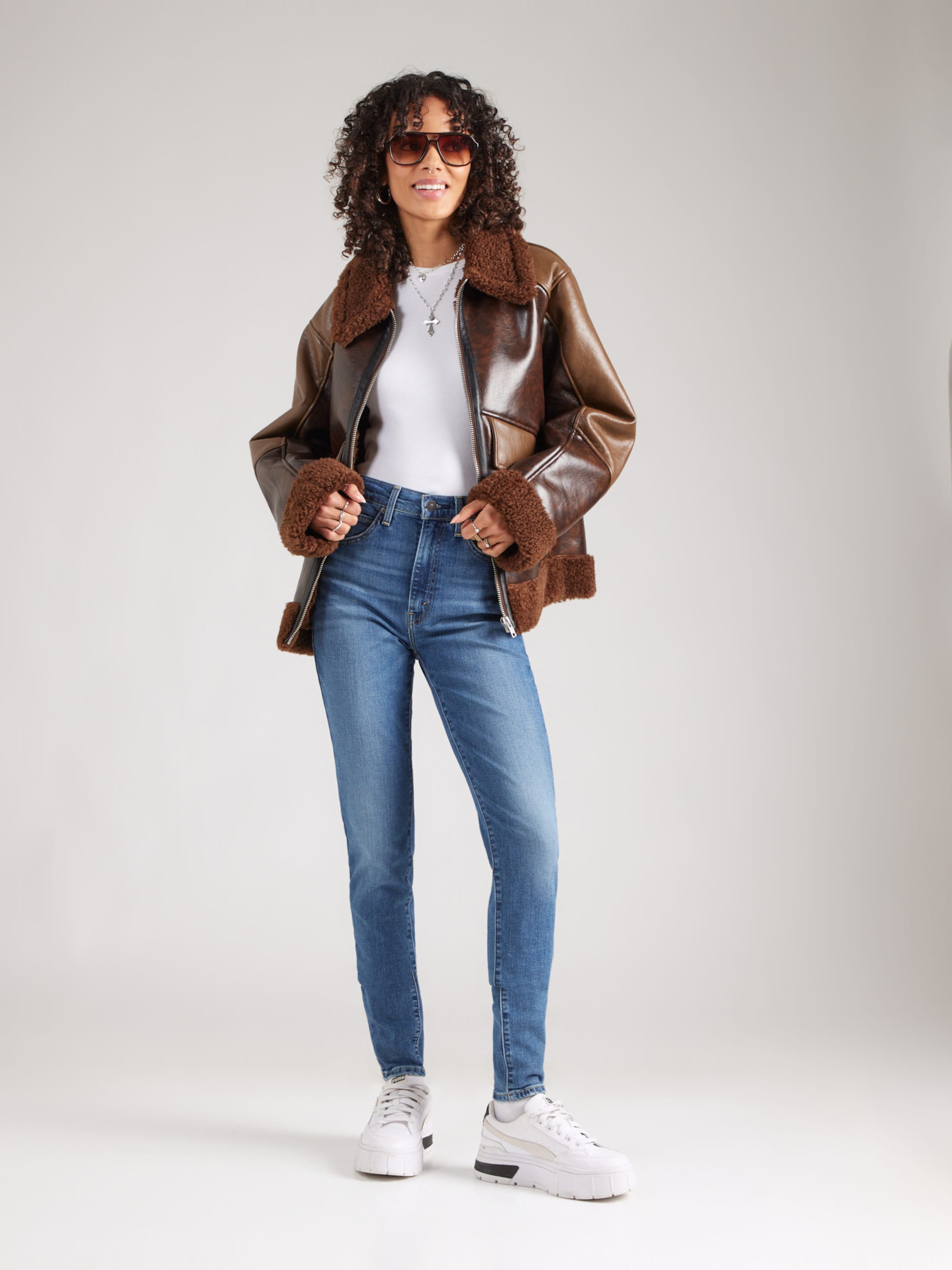 LEVI'S  Скинни джинсы 'Retro High Skinny' в синем дениме — фото 4