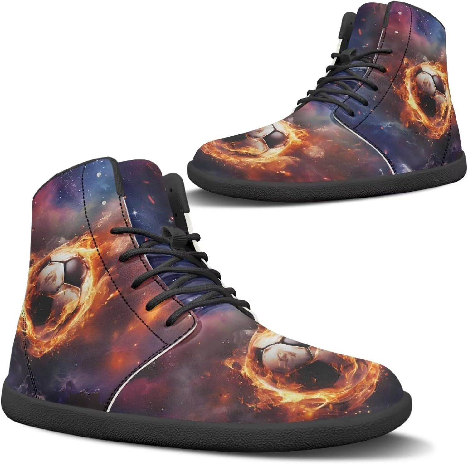 

Кроссовки для мужчин Binienty с кросс-тренингом, легкие высокие многофункциональные минималистичные спортивные туфли, Galaxy Fire Soccer