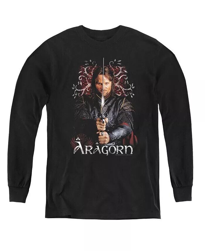 

Свитшот с длинным рукавом для мальчиков и молодежи Aragorn Lord Of The Rings, черный